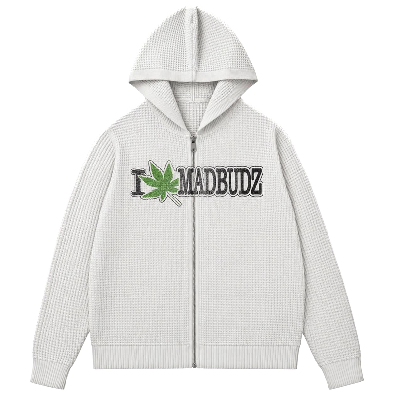 'I Love Madbudz' THERMAL ZIP UP